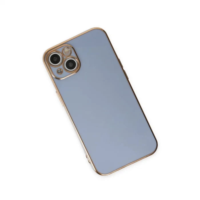 BUĞZ İphone 15 Kılıf Volet Silikon - Mavi