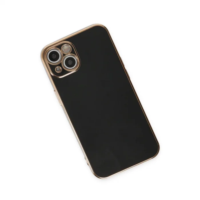 BUĞZ İphone 15 Kılıf Volet Silikon - Siyah