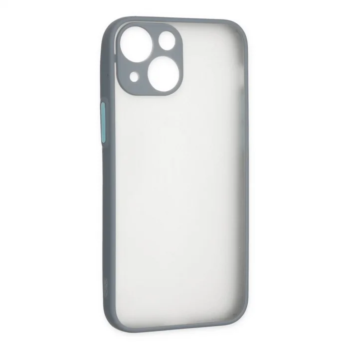 BUĞZ İphone 15 Plus Kılıf Montreal Silikon Kapak - Gri