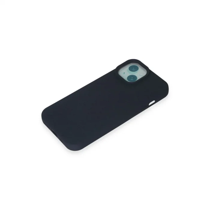 BUĞZ İphone 15 Plus Kılıf Nano İçi Kadife Silikon - Lacivert