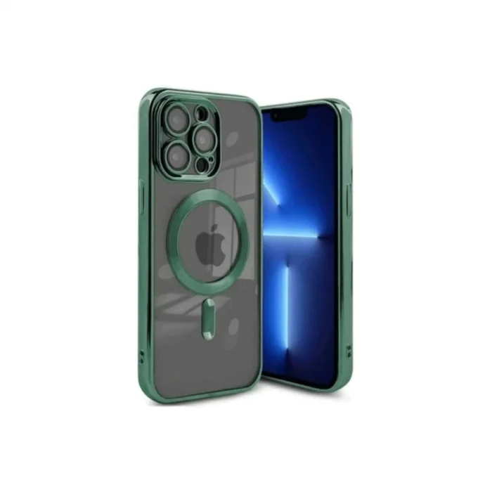 BUĞZ İphone 15 Pro Kılıf Kross Magneticsafe Kapak - Koyu Yeşil