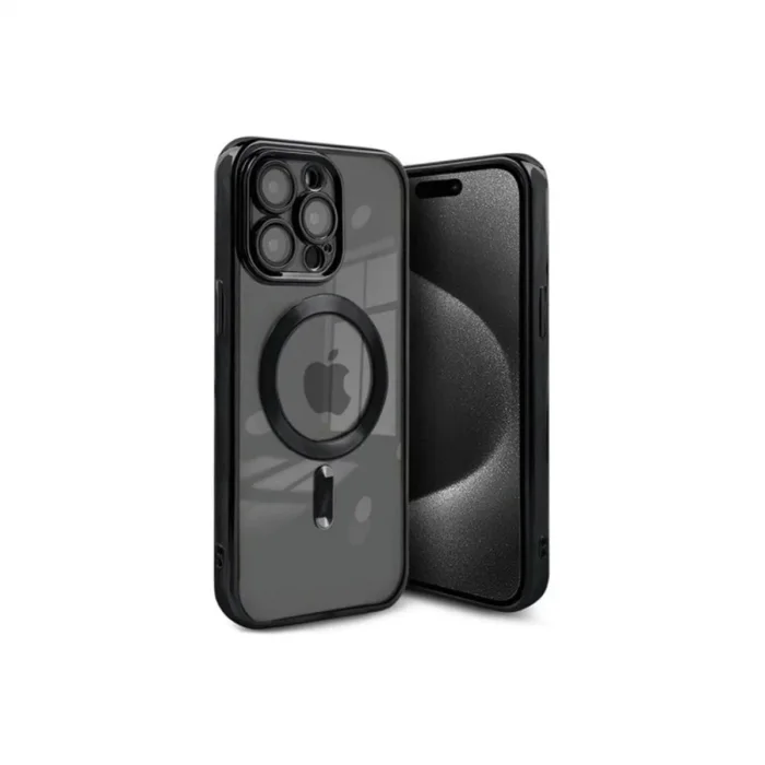 BUĞZ İphone 15 Pro Kılıf Kross Magneticsafe Kapak - Siyah