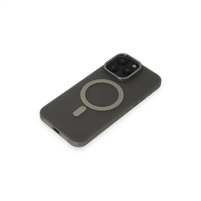 BUĞZ İphone 15 Pro Kılıf Lodos Magneticsafe Mat Kapak - Titan Gri