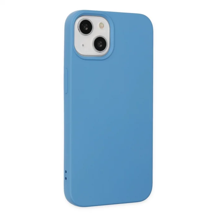 BUĞZ İphone 15 Pro Kılıf Nano İçi Kadife Silikon - Mavi