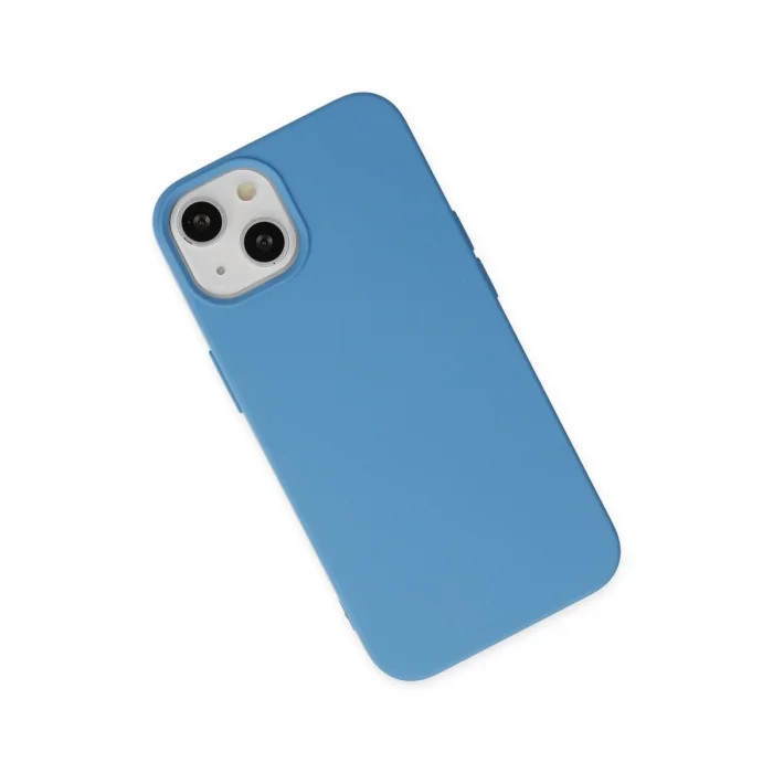 BUĞZ İphone 15 Pro Kılıf Nano İçi Kadife Silikon - Mavi
