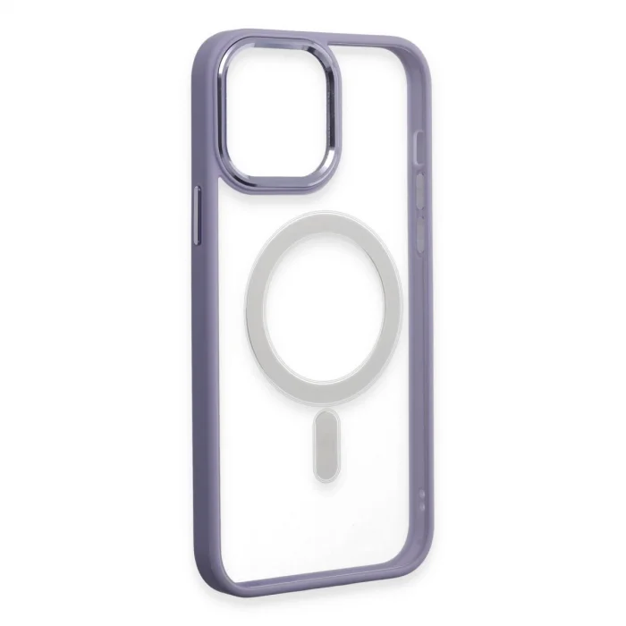 BUĞZ İphone 15 Pro Kılıf Room Magneticsafe Silikon - Lila