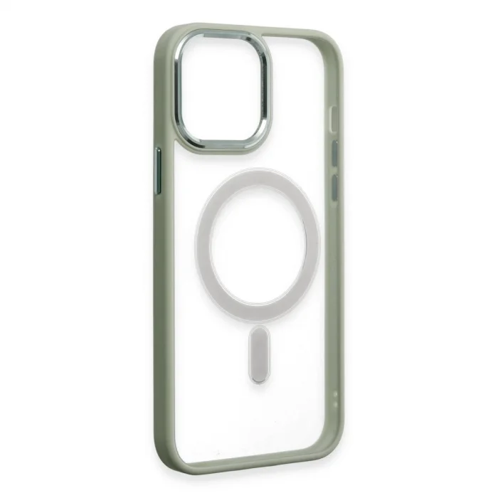 BUĞZ İphone 15 Pro Kılıf Room Magneticsafe Silikon - Su Yeşili