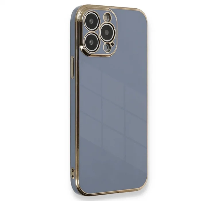 BUĞZ İphone 15 Pro Kılıf Volet Silikon - Mavi