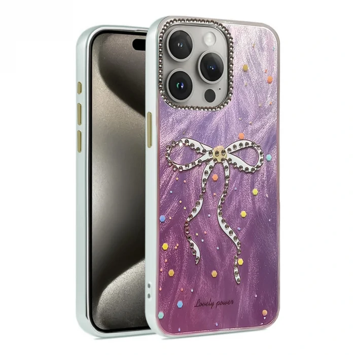 BUĞZ İphone 15 Pro Max Kılıf Blade Aynalı Desenli Kapak - Desen 1