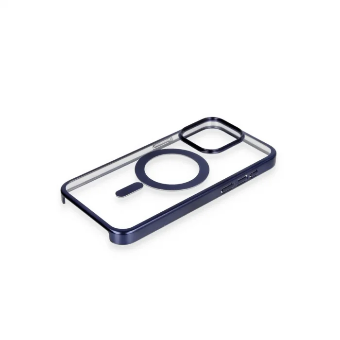 BUĞZ İphone 15 Pro Max Kılıf Erozi Magsafe Kapak - Lacivert