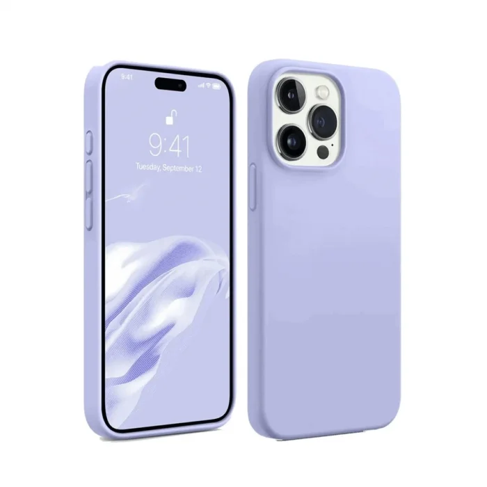 BUĞZ İphone 15 Pro Max Kılıf First Silikon - Lila