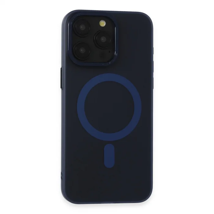 BUĞZ İphone 15 Pro Max Kılıf Lodos Magneticsafe Mat Kapak - Mavi