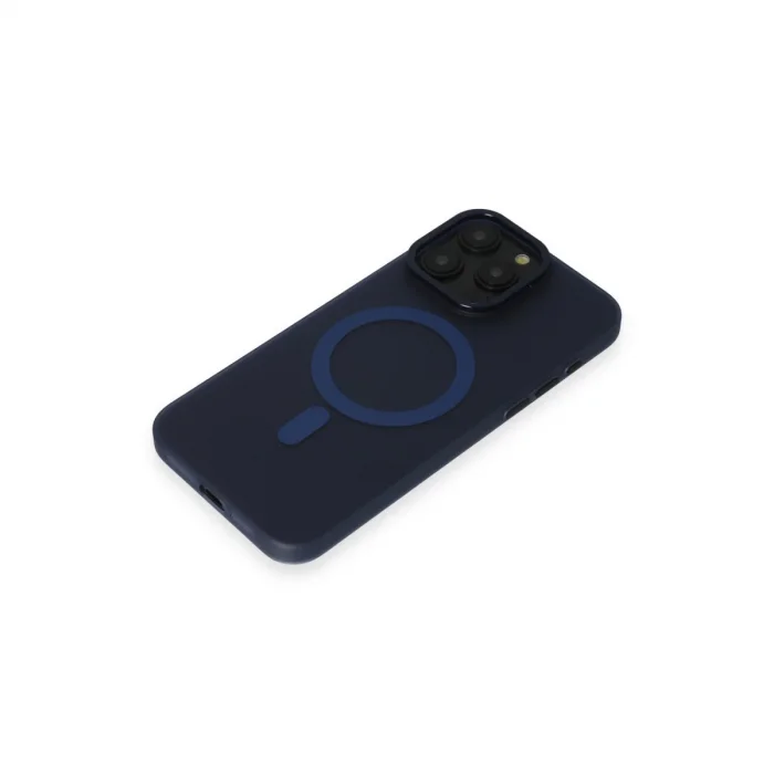 BUĞZ İphone 15 Pro Max Kılıf Lodos Magneticsafe Mat Kapak - Mavi