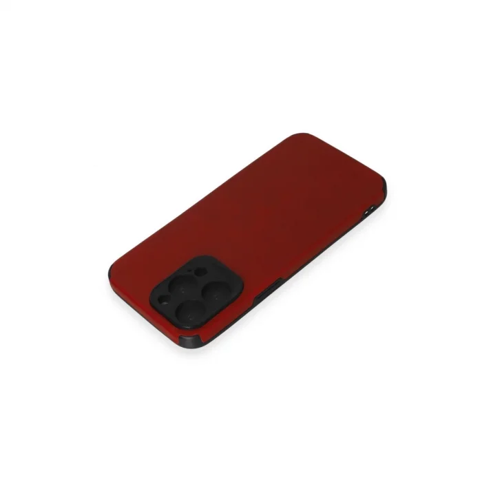 BUĞZ İphone 15 Pro Max Kılıf Loop Deri Silikon - Kırmızı