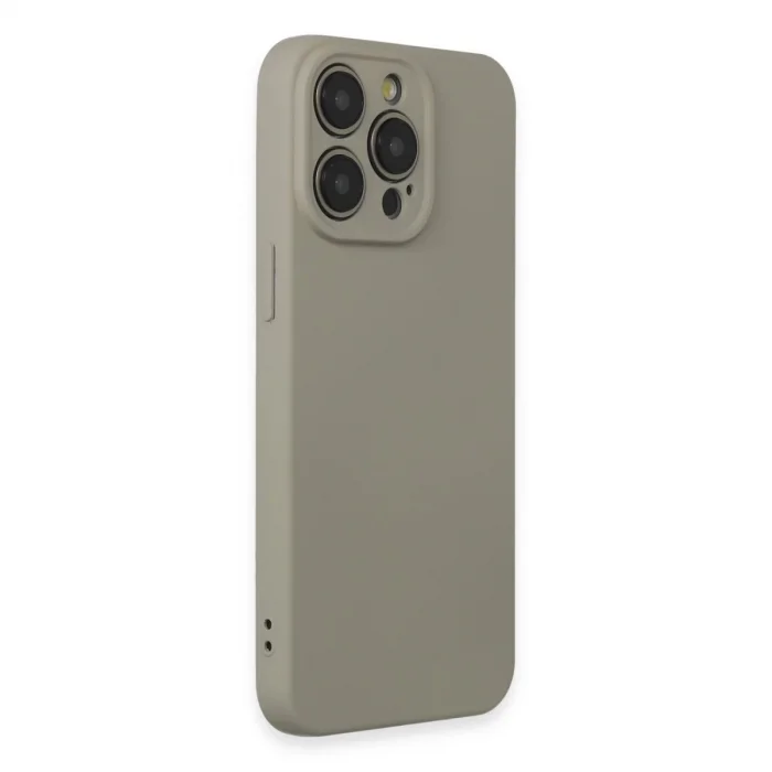 BUĞZ İphone 15 Pro Max Kılıf Nano İçi Kadife Silikon - Beyaz Titanyum