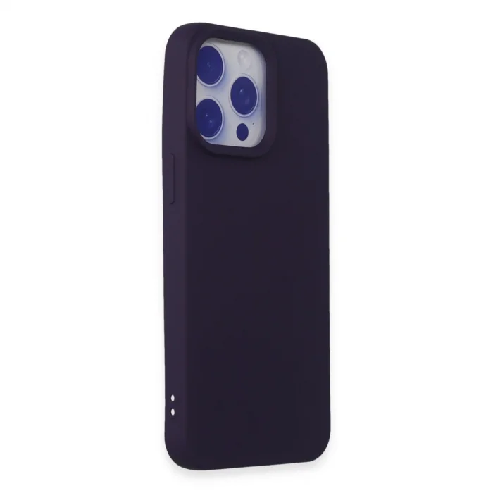 BUĞZ İphone 15 Pro Max Kılıf Nano İçi Kadife Silikon - Mor