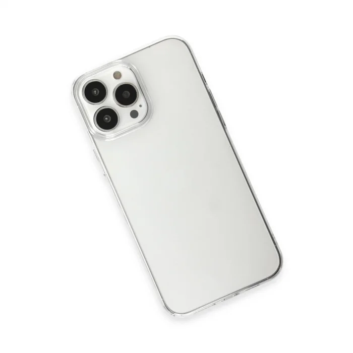 BUĞZ İphone 15 Pro Max Kılıf Pc Sert Şeffaf Kapak - Şeffaf