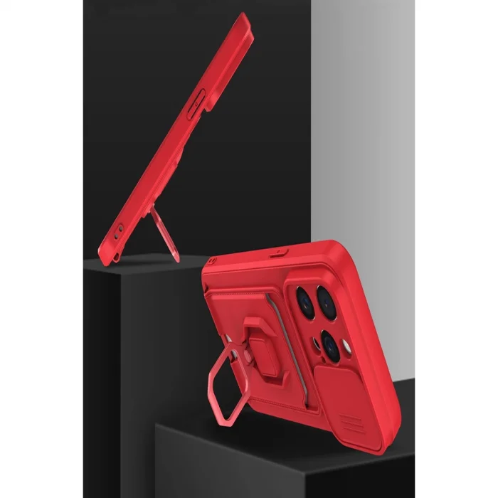 BUĞZ İphone 15 Pro Max Kılıf Zuma Kartvizitli Yüzüklü Silikon - Pembe