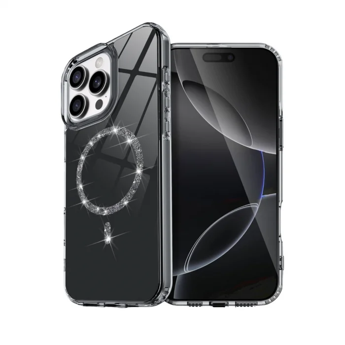 BUĞZ İphone 15 Pro Max Live Diamond Magsafe Kapak - Siyah