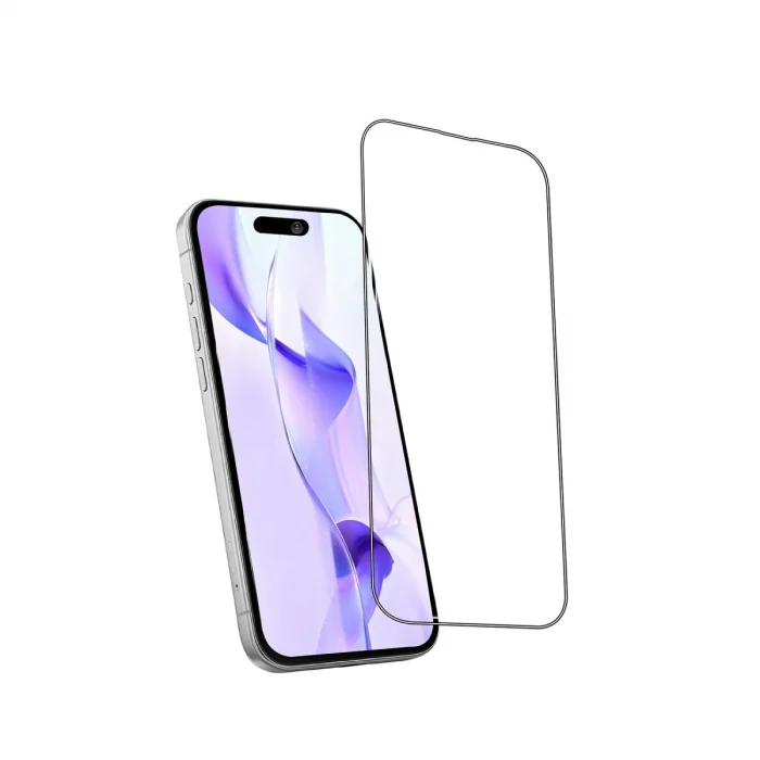 BUĞZ İphone 16 Bilvis 5in1 3d Magic Cam Ekran Koruyucu - Siyah