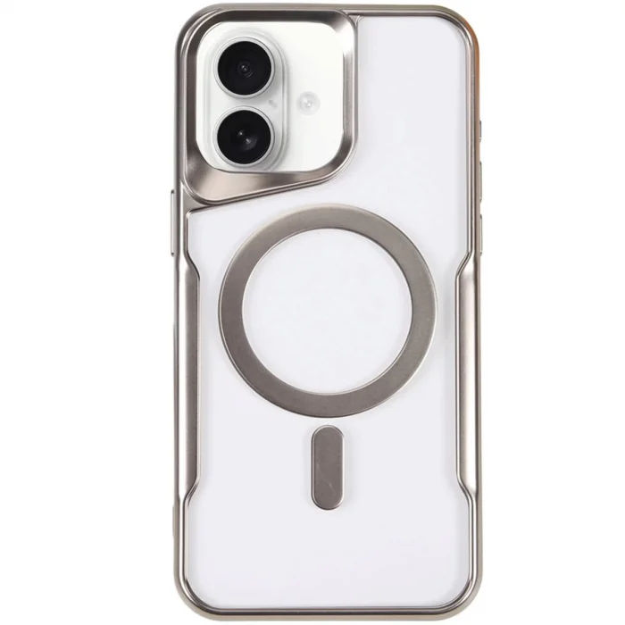 BUĞZ İphone 16 Kılıf Boyi Magsafe Silikon Kapak - Gümüş