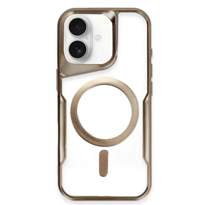BUĞZ İphone 16 Kılıf Boyi Magsafe Silikon Kapak - Kahverengi