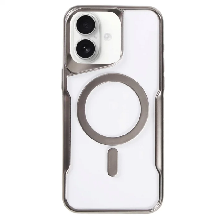 BUĞZ İphone 16 Kılıf Boyi Magsafe Silikon Kapak - Titan Gri