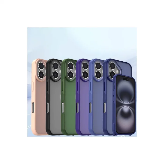 BUĞZ İphone 16 Kılıf Elegant Kapak - Siyah