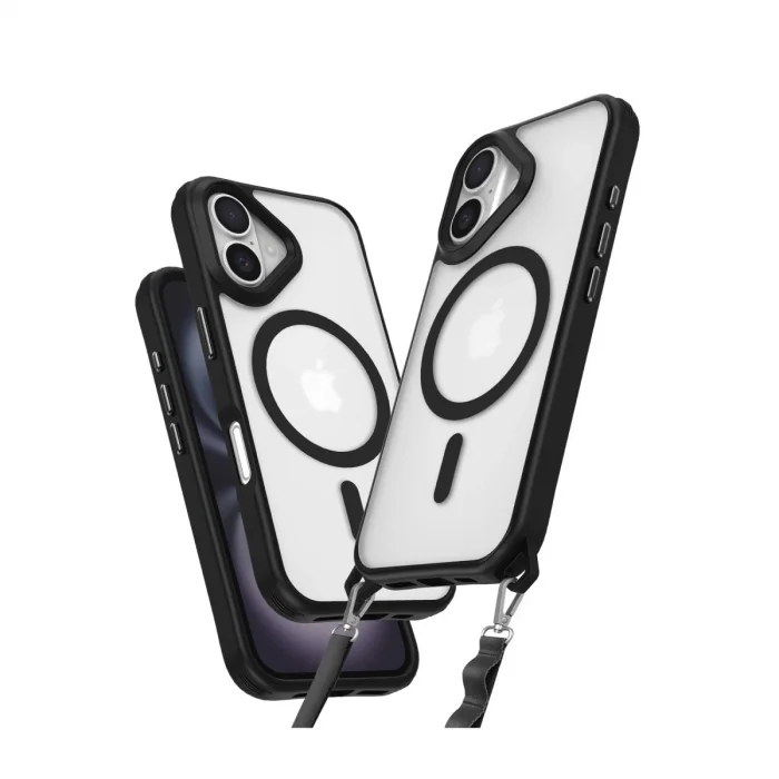 BUĞZ İphone 16 Kılıf Enka Magsafe Silikon Kılıf - Siyah