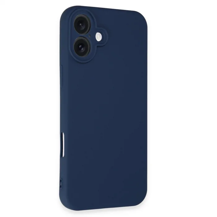 BUĞZ İphone 16 Kılıf First Silikon - Lacivert