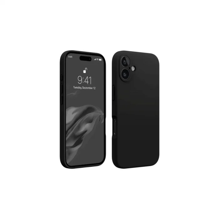 BUĞZ İphone 16 Kılıf First Silikon - Siyah