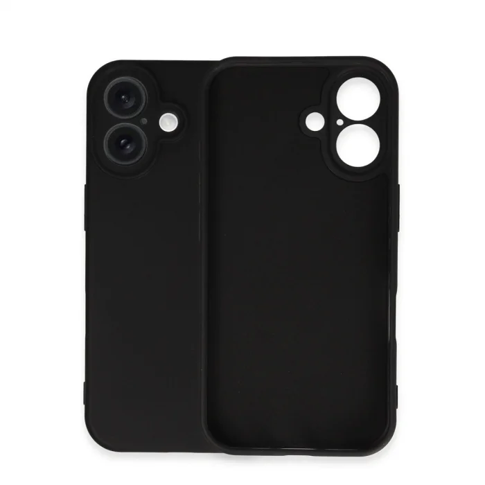 BUĞZ İphone 16 Kılıf Nano İçi Kadife Silikon - Siyah