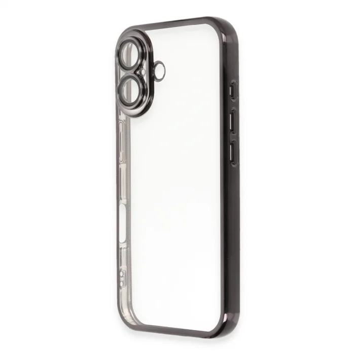 BUĞZ İphone 16 Kılıf Razer Lensli Silikon - Siyah