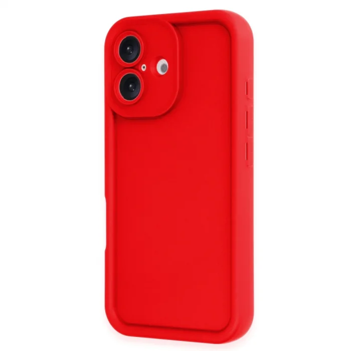 BUĞZ İphone 16 Kılıf Viera Silikon - Kırmızı