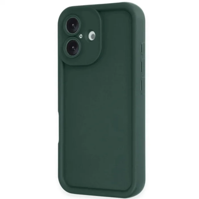 BUĞZ İphone 16 Kılıf Viera Silikon - Koyu Yeşil