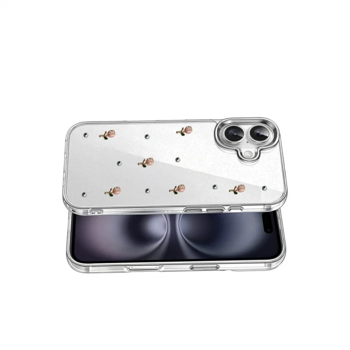 BUĞZ İphone 16 Plus Fiyonk Desenli Kapak - Desen 6