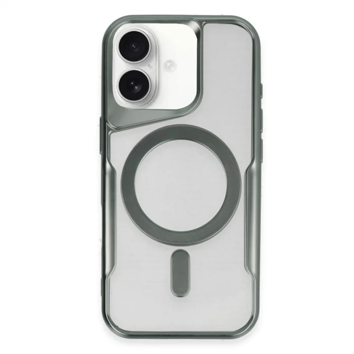 BUĞZ İphone 16 Plus Kılıf Boyi Magsafe Silikon Kapak - Yeşil