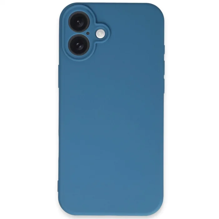 BUĞZ İphone 16 Plus Kılıf First Silikon - Mavi