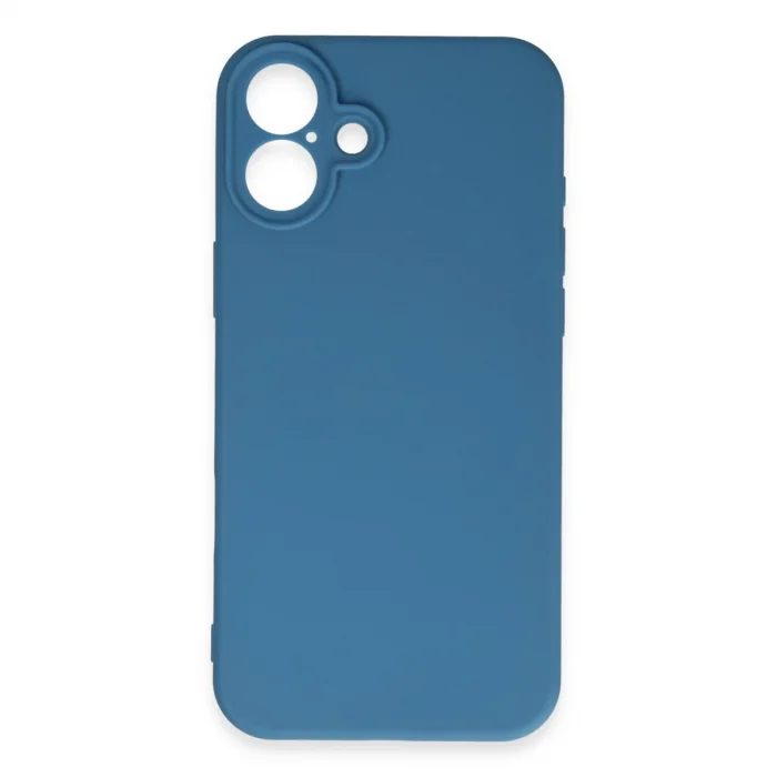 BUĞZ İphone 16 Plus Kılıf First Silikon - Mavi