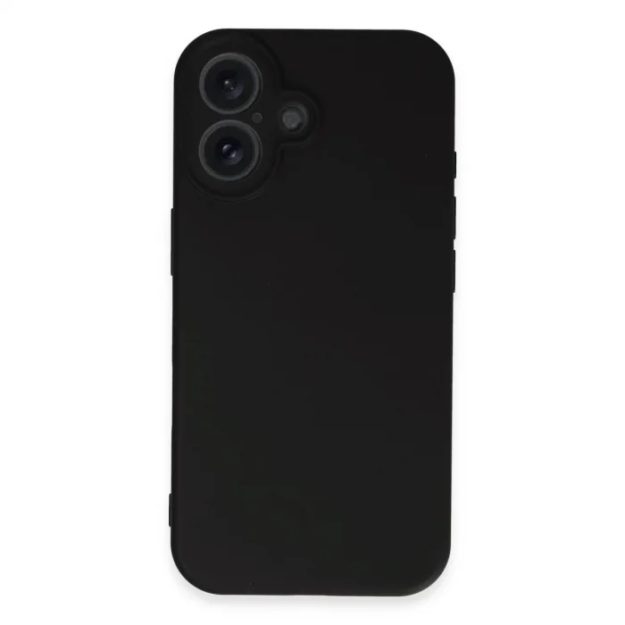 BUĞZ İphone 16 Plus Kılıf First Silikon - Siyah