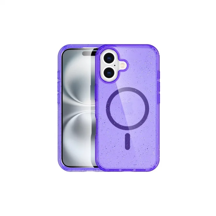 BUĞZ İphone 16 Plus Kılıf  Magsafe Kapak - Mor