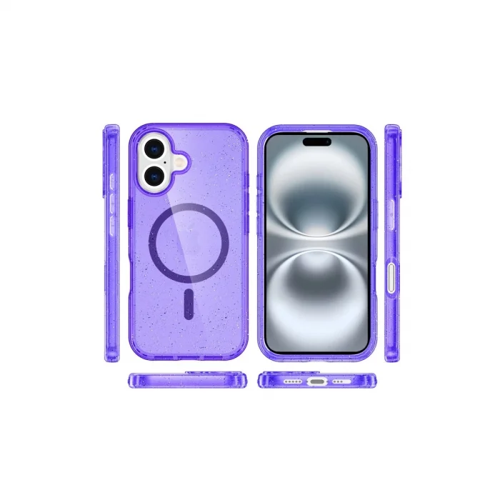 BUĞZ İphone 16 Plus Kılıf  Magsafe Kapak - Mor