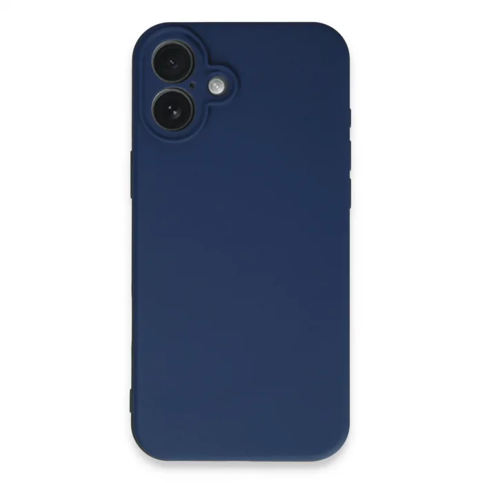 BUĞZ İphone 16 Plus Kılıf Nano İçi Kadife Silikon - Lacivert