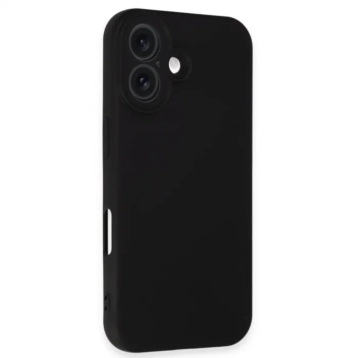 BUĞZ İphone 16 Plus Kılıf Nano İçi Kadife Silikon - Siyah