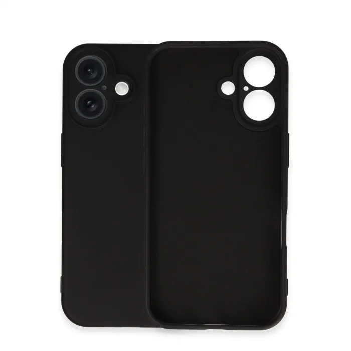 BUĞZ İphone 16 Plus Kılıf Nano İçi Kadife Silikon - Siyah