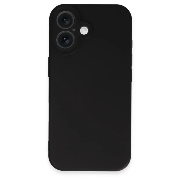 BUĞZ İphone 16 Plus Kılıf Nano İçi Kadife Silikon - Siyah