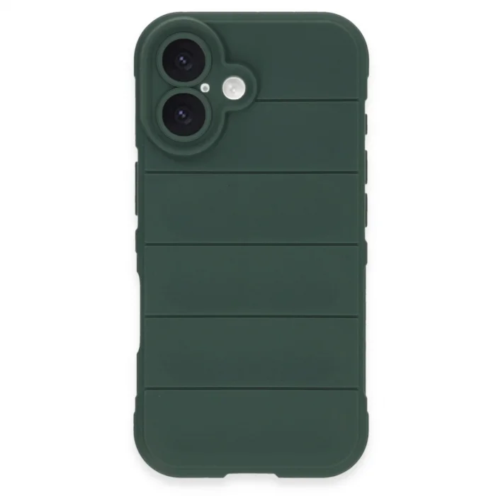 BUĞZ İphone 16 Plus Kılıf Optimum Silikon - Koyu Yeşil