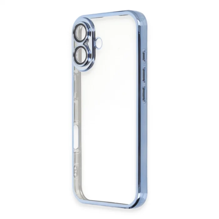 BUĞZ İphone 16 Plus Kılıf Razer Lensli Silikon - Açık Mavi
