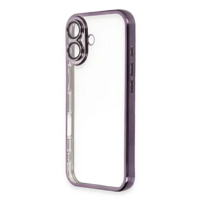 BUĞZ İphone 16 Plus Kılıf Razer Lensli Silikon - Mor