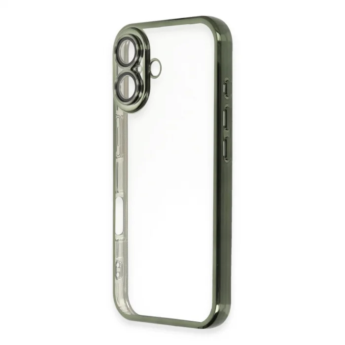 BUĞZ İphone 16 Plus Kılıf Razer Lensli Silikon - Yeşil